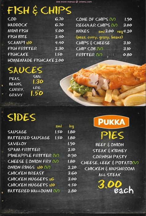 fish bar|Menu .